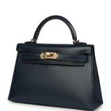 Hermes Kelly Sellier 20 Bleu Abysse Box Permabrass Hardware