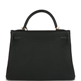 Hermes Kelly Retourne 32 Black Togo Gold Hardware