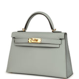 Hermes Kelly Sellier 20 Bleu Glacier Epsom Gold Hardware - Thumbnail View 3