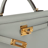 Hermes Kelly Sellier 20 Bleu Glacier Epsom Gold Hardware - Thumbnail View 7