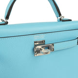 Hermes Kelly Sellier 20 Celeste Epsom Palladium Hardware