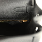 Hermes Kelly Retourne 28 Black Togo Gold Hardware