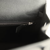Hermes Kelly Sellier 25 Black Epsom Palladium Hardware