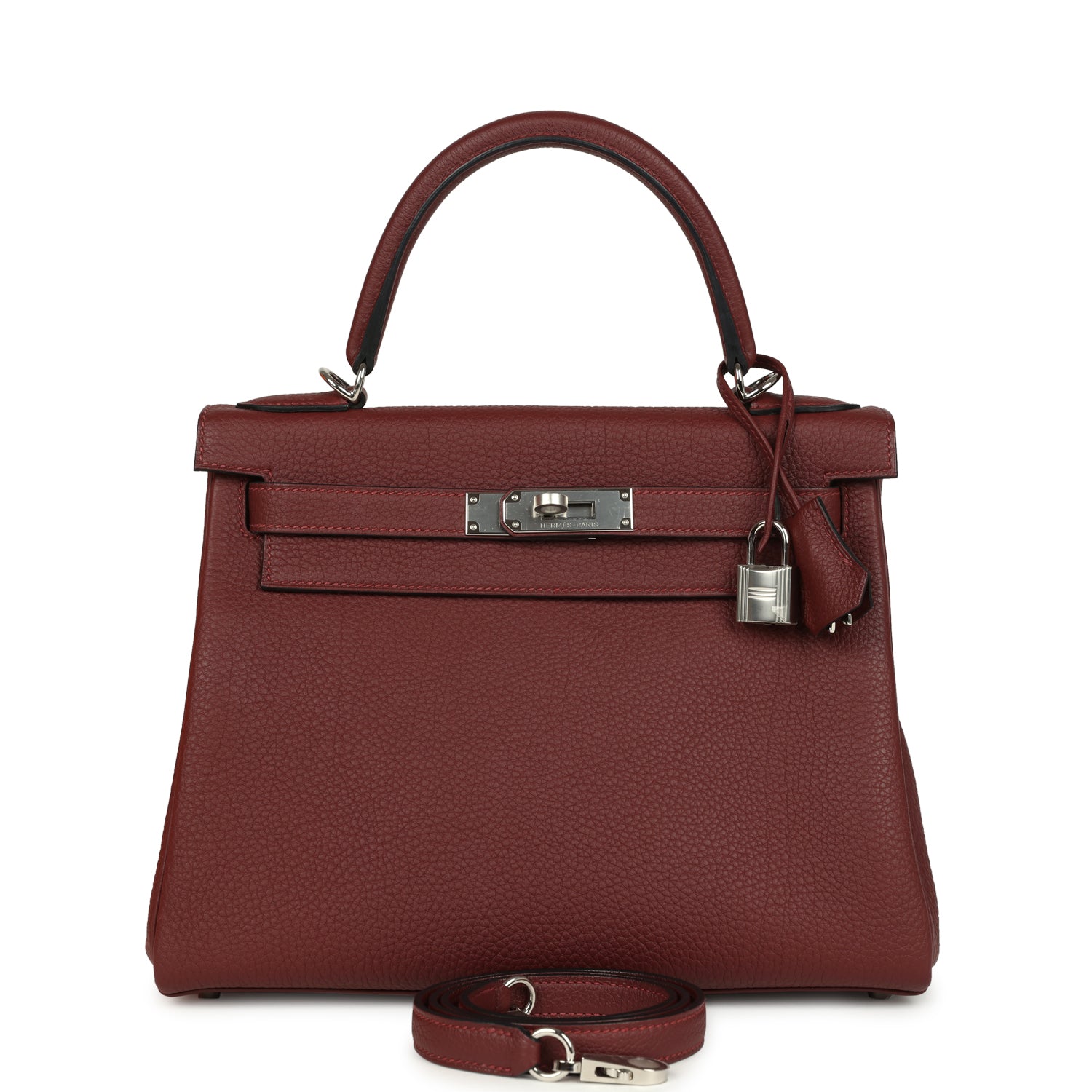 Hermes Kelly Retourne 28 Rouge H Togo Palladium Hardware – New & Authentic
