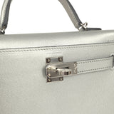 Hermes Kelly Sellier 20 Argent Chevre Chamkilight Palladium Hardware - Thumbnail View 7