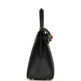 Hermes Kelly Sellier 28 Black Epsom Gold Hardware - Thumbnail View 3