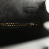 Pre-owned Hermes Kelly Sellier 28 Black Epsom Gold Hardware