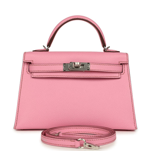 Hermes Kelly Sellier 20 Bubblegum Epsom Palladium Hardware