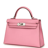 Hermes Kelly Sellier 20 Bubblegum Epsom Palladium Hardware