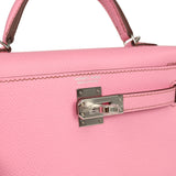 Hermes Kelly Sellier 20 Bubblegum Epsom Palladium Hardware