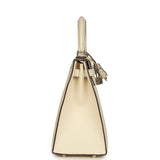 Pre-owned Hermes Kelly Sellier 28 Nata Epsom Palladium Hardware