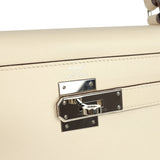 Pre-owned Hermes Kelly Sellier 28 Nata Epsom Palladium Hardware