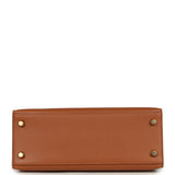 Hermes Kelly Sellier 25 Gold Madame and Miel Shiny Niloticus Crocodile Touch Gold Hardware - Thumbnail View 6