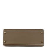 Pre-owned Hermes Kelly Sellier 28 Etoupe Epsom Gold Hardware