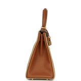 Hermes Special Order (HSS) Kelly Retourne 28 Gold and Trench Clemence Brushed Gold Hardware