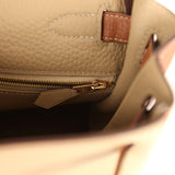 Hermes Special Order (HSS) Kelly Retourne 28 Gold and Trench Clemence Brushed Gold Hardware