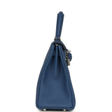 Hermes Kelly Retourne 25 Bleu Tie Togo Palladium Hardware