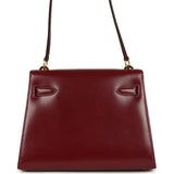 Vintage Hermes Kelly Sellier 20 Rouge H Box Gold Hardware