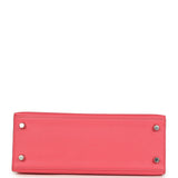 Hermes Kelly Sellier 25 Rose Lipstick Chevre Mysore Palladium Hardware