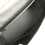 Pre-owned Hermes Kelly Sellier 32 Black Epsom Gold Hardware