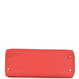 Hermes Kelly Retourne 32 Rose Jaipur Clemence Gold Hardware