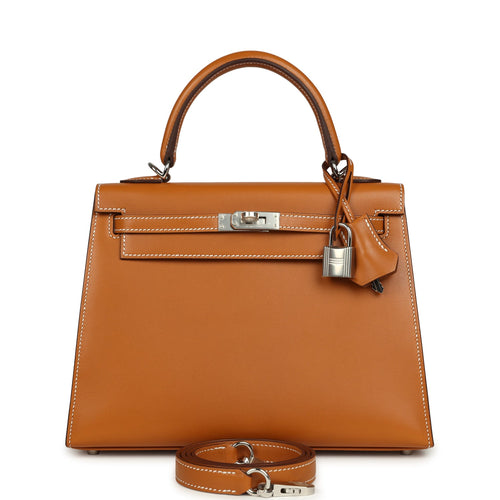 Hermes Kelly Sellier 25 Naturel Sable Butler Palladium Hardware