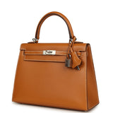 Hermes Kelly Sellier 25 Naturel Sable Butler Palladium Hardware