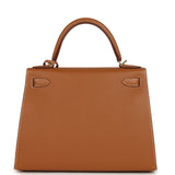 Hermes Kelly Sellier 28 Gold Epsom Gold Hardware