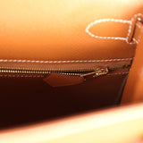 Hermes Kelly Sellier 28 Gold Epsom Gold Hardware