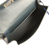 Hermes Kelly Sellier 20 Bleu De Minuit Madame and Bleu Electric Touch Matte Alligator Mississippiensis Palladium Hardware