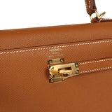 Hermes Kelly Sellier 25 Gold Epsom Gold Hardware