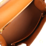 Hermes Kelly Sellier 25 Gold Epsom Gold Hardware