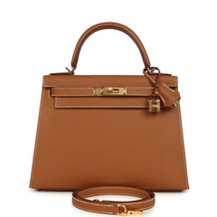 Hermes Kelly Sellier 28 Gold Epsom Gold Hardware
