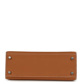 Hermes Kelly Sellier 25 Gold Epsom Palladium Hardware