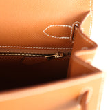 Hermes Kelly Sellier 28 Gold Epsom Gold Hardware
