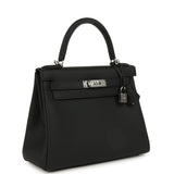 Hermes Kelly Retourne 28 Black Togo Palladium Hardware