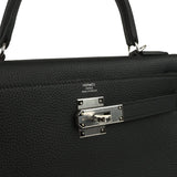 Hermes Kelly Retourne 28 Black Togo Palladium Hardware