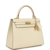 Hermes Kelly Sellier 25 Craie Epsom Gold Hardware