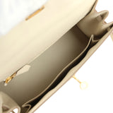 Hermes Kelly Sellier 25 Craie Epsom Gold Hardware
