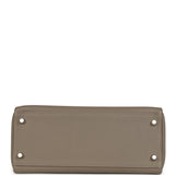 Pre-owned Hermes Kelly Retourne 28 Gris Asphalt Togo Palladium Hardware - Thumbnail View 6