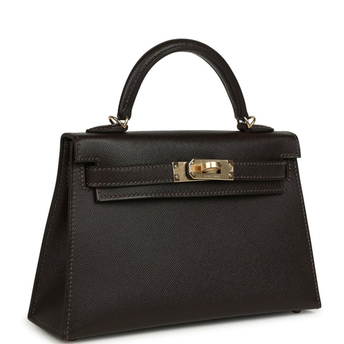 Hermes Kelly Sellier 20 Bai-Brun Madame Permabrass Hardware