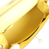 Hermes Kelly Sellier 25 Limoncello Ostrich Palladium Hardware