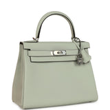 Hermes Kelly Retourne 28 Gris Neve Clemence Palladium Hardware