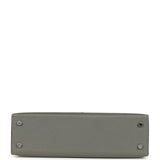 Hermes Kelly Sellier 20 Gris Meyer Madame and Ficelle Shiny Alligator Touch Palladium Hardware - Thumbnail View 6