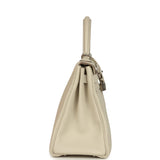 Pre-owned Hermes Special Order (HSS) Kelly Retourne 28 Beton Verso Togo Brushed Palladium Hardware