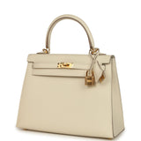 Hermes Kelly Sellier 25 Craie Epsom Gold Hardware