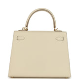 Hermes Kelly Sellier 25 Craie Epsom Gold Hardware