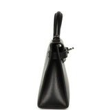Pre-owned Hermes Kelly Sellier 20 Black Box Palladium Hardware