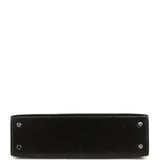 Pre-owned Hermes Kelly Sellier 20 Black Box Palladium Hardware