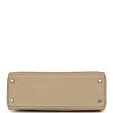 Pre-owned Hermes Kelly Retourne 32 Gris Tourterelle Togo Palladium Hardware